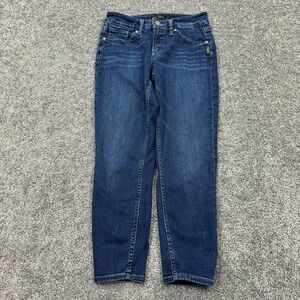 Silver Jeans Womens 27/25 Blue Suki Skinny Crop Medium Wash Denim Preppy City
